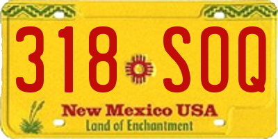 NM license plate 318SOQ