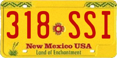 NM license plate 318SSI
