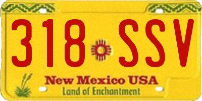 NM license plate 318SSV