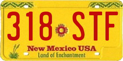 NM license plate 318STF