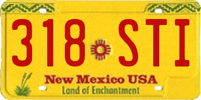 NM license plate 318STI