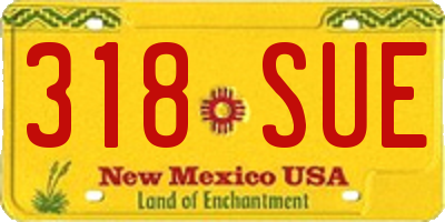 NM license plate 318SUE