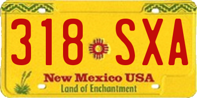 NM license plate 318SXA