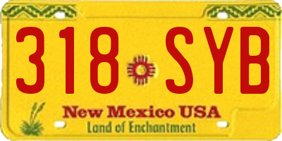 NM license plate 318SYB
