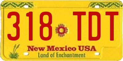 NM license plate 318TDT
