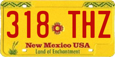NM license plate 318THZ