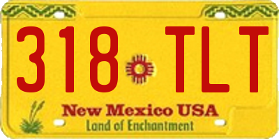 NM license plate 318TLT