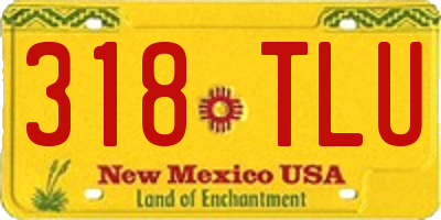 NM license plate 318TLU