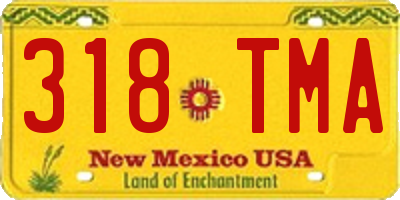 NM license plate 318TMA