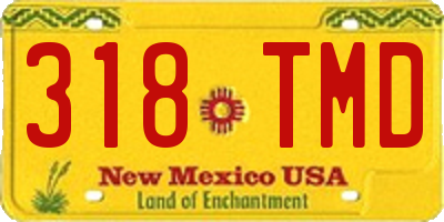NM license plate 318TMD