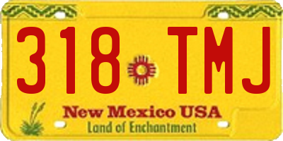 NM license plate 318TMJ