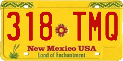 NM license plate 318TMQ