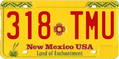 NM license plate 318TMU