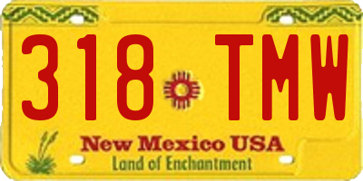 NM license plate 318TMW