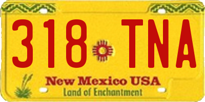 NM license plate 318TNA