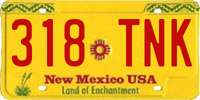 NM license plate 318TNK