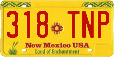 NM license plate 318TNP