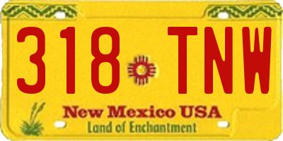 NM license plate 318TNW