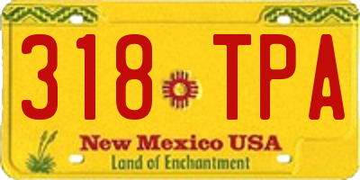 NM license plate 318TPA