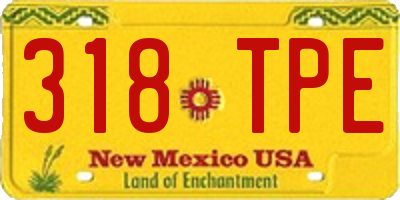 NM license plate 318TPE