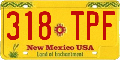 NM license plate 318TPF