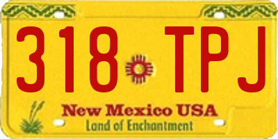 NM license plate 318TPJ