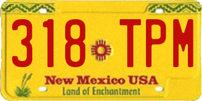 NM license plate 318TPM
