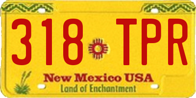 NM license plate 318TPR