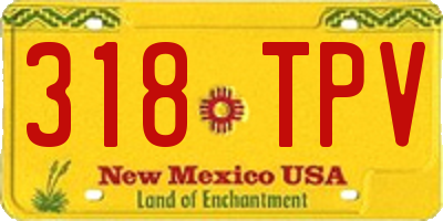 NM license plate 318TPV