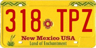NM license plate 318TPZ