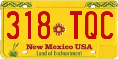 NM license plate 318TQC