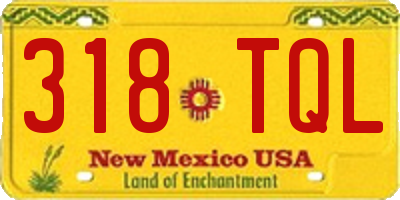 NM license plate 318TQL