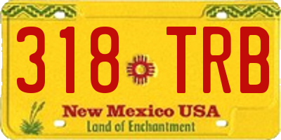 NM license plate 318TRB
