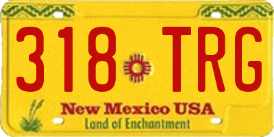 NM license plate 318TRG
