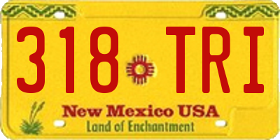 NM license plate 318TRI