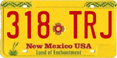 NM license plate 318TRJ