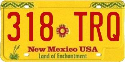 NM license plate 318TRQ