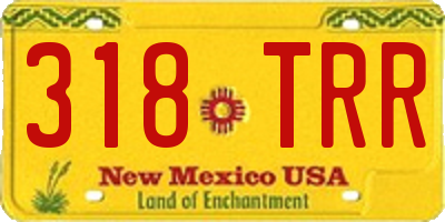 NM license plate 318TRR