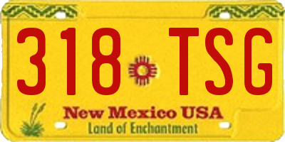 NM license plate 318TSG