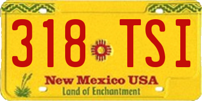 NM license plate 318TSI