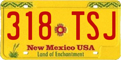 NM license plate 318TSJ