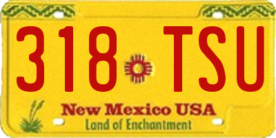 NM license plate 318TSU
