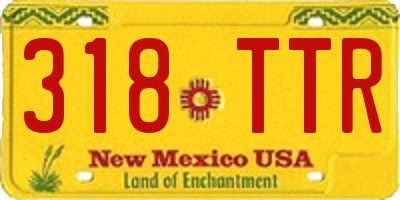 NM license plate 318TTR