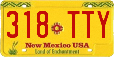 NM license plate 318TTY
