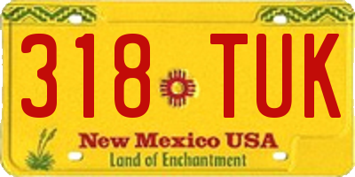 NM license plate 318TUK