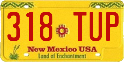 NM license plate 318TUP