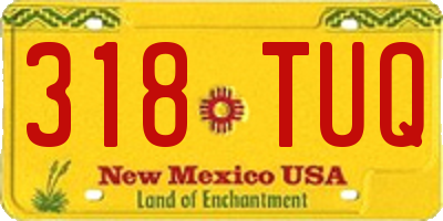 NM license plate 318TUQ