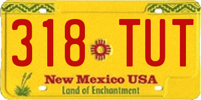 NM license plate 318TUT