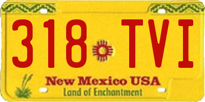 NM license plate 318TVI