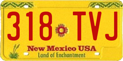 NM license plate 318TVJ